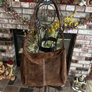 VTG Wilson’s Leather Brown Suede Mini Shoulder Bag RARE
